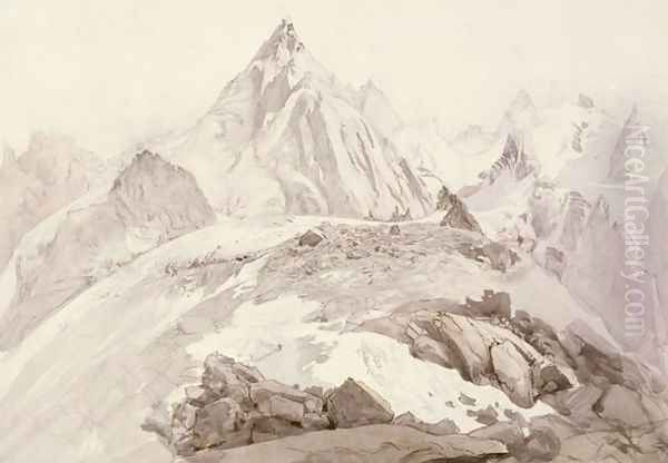 Aiguilles de Chamonix, c.1850 Oil Painting by John Ruskin