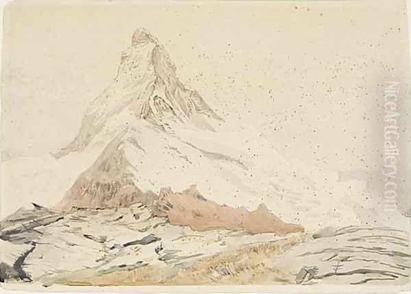 The Matterhorn Oil Painting by John Ruskin