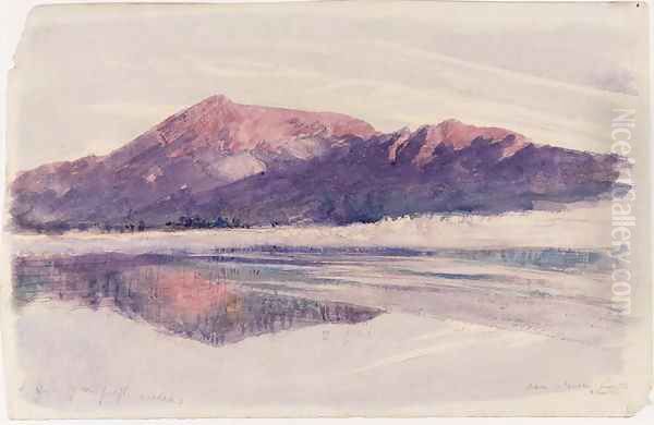 Dawn Coniston, 1873 Oil Painting by John Ruskin