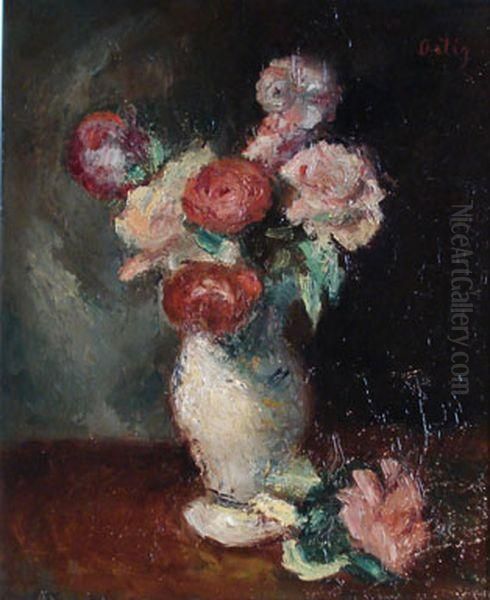 Bouquet Oil Painting by Manuel Ortiz De Zarate