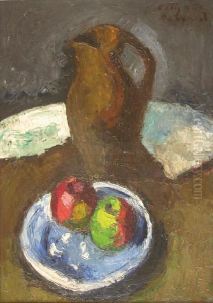 Nature Morte A La Cruche Et Compotier Oil Painting by Manuel Ortiz De Zarate