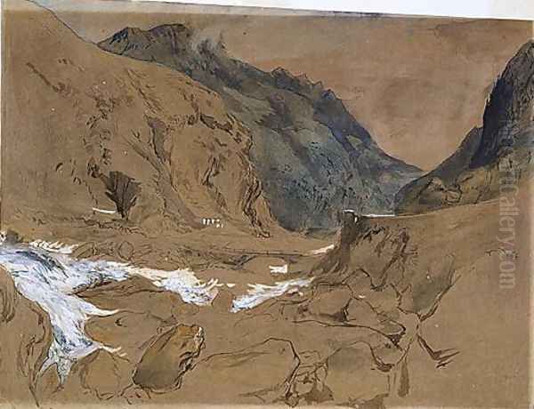 The Pass of Faido Oil Painting by John Ruskin