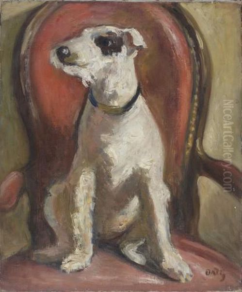 Le Fox-terrier Oil Painting by Manuel Ortiz De Zarate