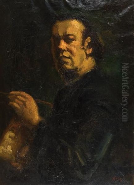 Self-portrait Oil Painting by Manuel Ortiz De Zarate