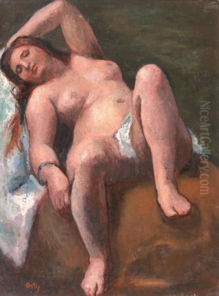 Nu Oil Painting by Manuel Ortiz De Zarate