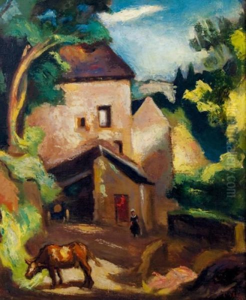 La Ferme Oil Painting by Manuel Ortiz De Zarate