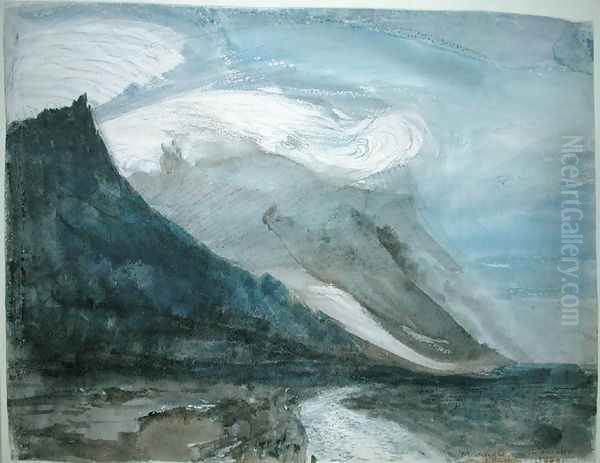 Moonlight, Chamonix, 1866 Oil Painting by John Ruskin