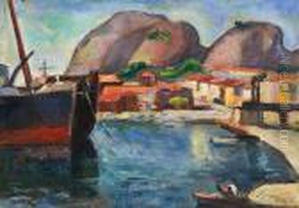 Le Port De La Ciotat. Oil Painting by Manuel Ortiz De Zarate