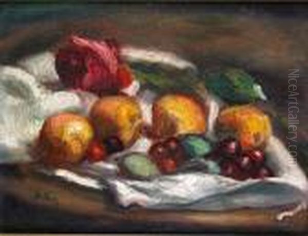 Nature Morte Oil Painting by Manuel Ortiz De Zarate