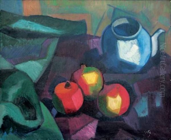  Nature Morte Aux Grenades  Oil Painting by Manuel Ortiz De Zarate