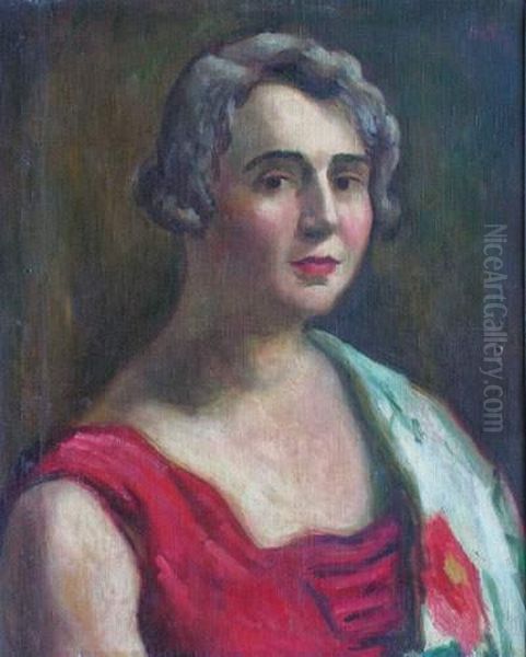 Portrait De Femme Oil Painting by Manuel Ortiz De Zarate