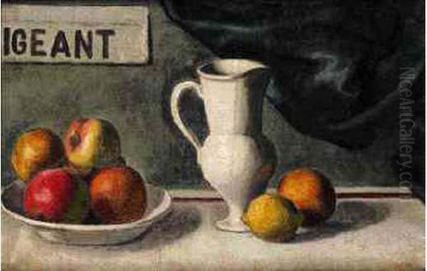 Nature Morte A L'intransigeant, Vers 1911 Oil Painting by Manuel Ortiz De Zarate