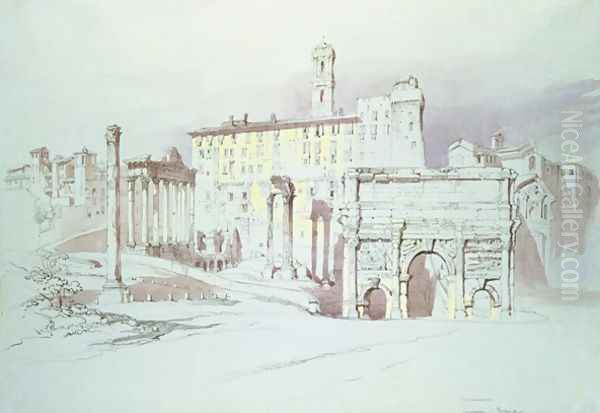 The Forum, Rome Oil Painting by John Ruskin