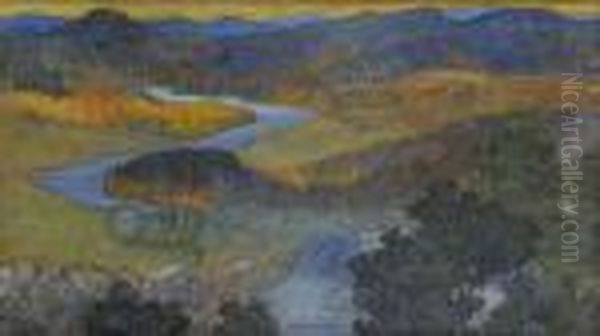 Norrlandskt Landskap Oil Painting by Helmer Osslund