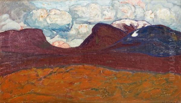 Clouds Over Lapporten Oil Painting by Helmer Osslund