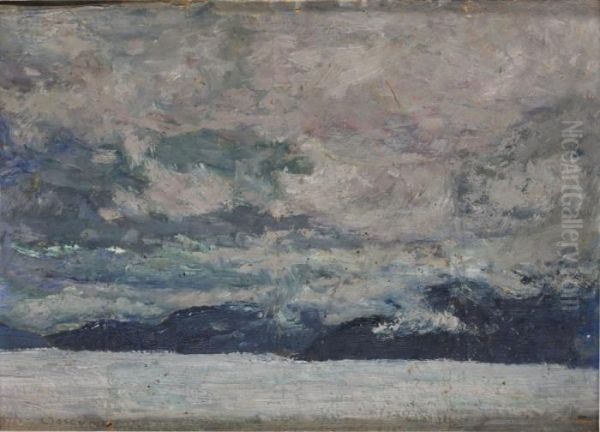 Stora Lulevatten Oil Painting by Helmer Osslund