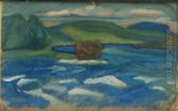 Fjallandskap Oil Painting by Helmer Osslund