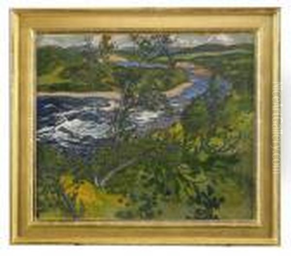 Norrlandskt Alvlandskap Oil Painting by Helmer Osslund