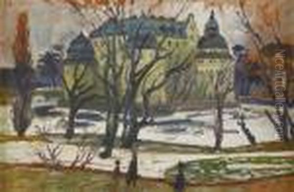 Orebro Slott Oil Painting by Helmer Osslund