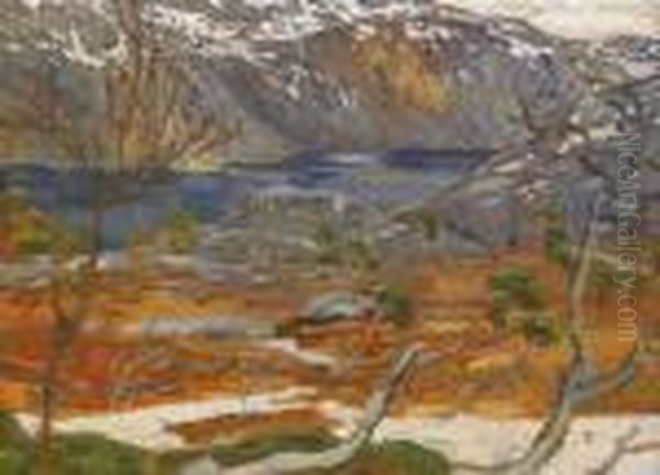 Norrlandskt Landskap Oil Painting by Helmer Osslund