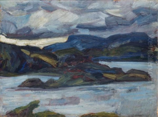 Skymningen Faller, Nordingra Oil Painting by Helmer Osslund