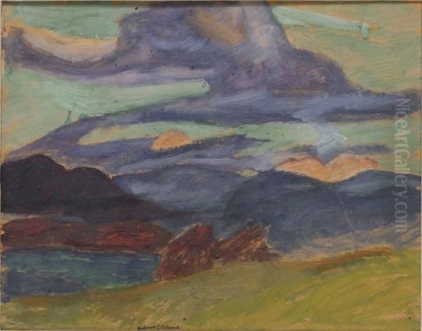 Blanande Berg Oil Painting by Helmer Osslund