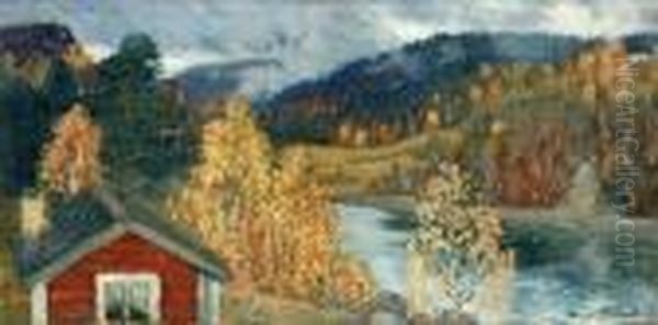 Indalsliden Oil Painting by Helmer Osslund