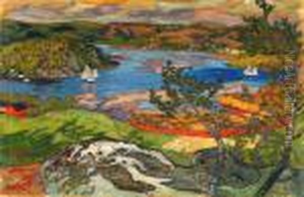 Sommarafton Vid Angermanalven - Stromsnas Oil Painting by Helmer Osslund