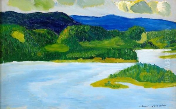 Norrlandskt Sommarlandskap Oil Painting by Helmer Osslund