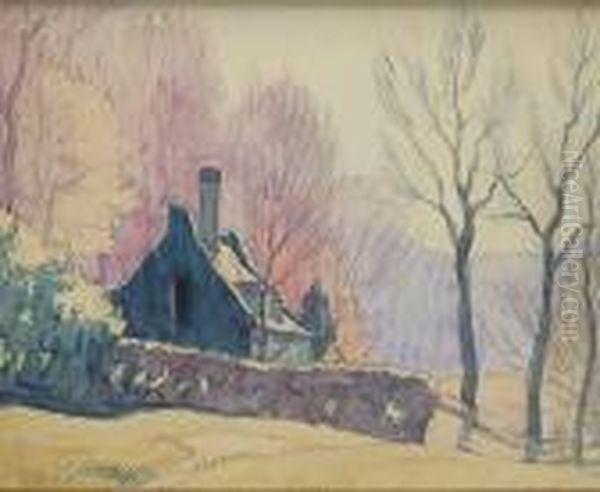 Maison Dans Un Paysage Oil Painting by Alfred Ost