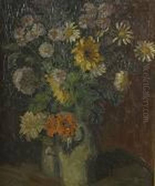 Nature Morte Aux Fleurs Oil Painting by Alfred Ost