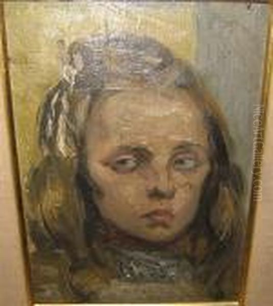 Portrait De Fille Oil Painting by Alfred Ost