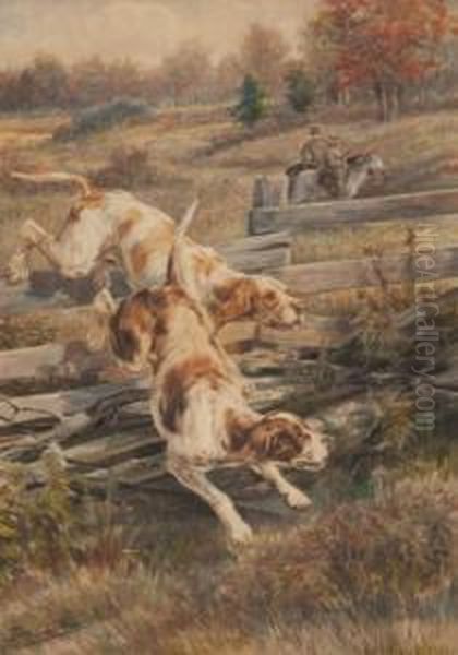 Pointers Oil Painting by Edmund Henry Osthaus