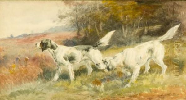 Two Setters Oil Painting by Edmund Henry Osthaus