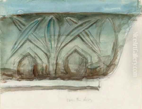 Study of an architrave Oil Painting by John Ruskin