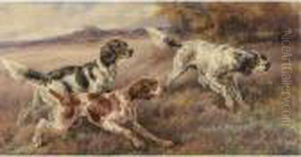 Three Setters Oil Painting by Edmund Henry Osthaus