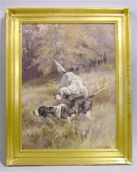 Pointer And Setter Oil Painting by Edmund Henry Osthaus