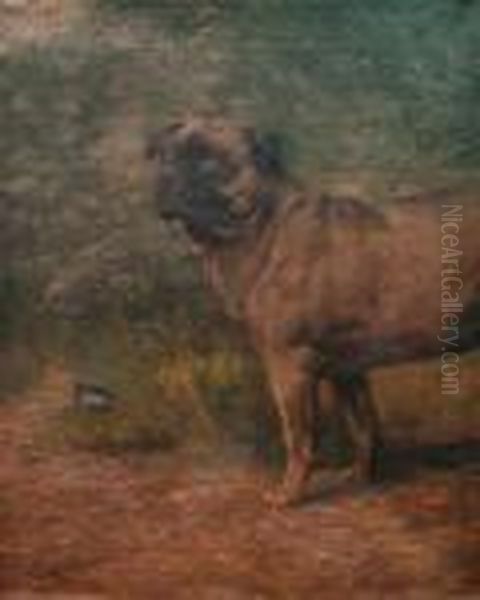 My Better Half, Portrait Of A Pug Oil Painting by Edmund Henry Osthaus