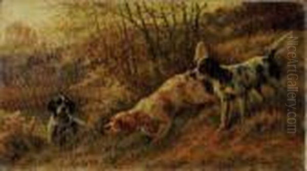 Setters On Point Oil Painting by Edmund Henry Osthaus