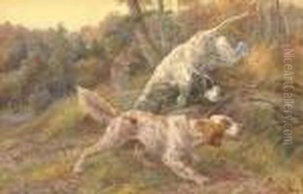 Two Setters Out Hunting Oil Painting by Edmund Henry Osthaus