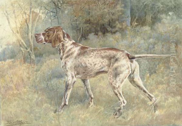 German Short Hair Pointer Oil Painting by Edmund Henry Osthaus