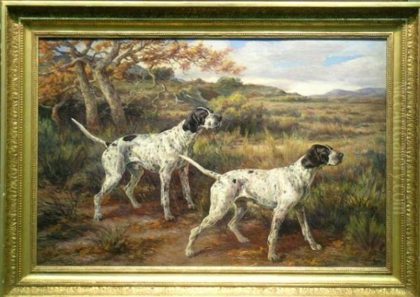 A Brace Of Pointers Oil Painting by Edmund Henry Osthaus