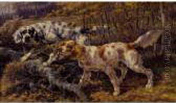 Setters On Point Oil Painting by Edmund Henry Osthaus