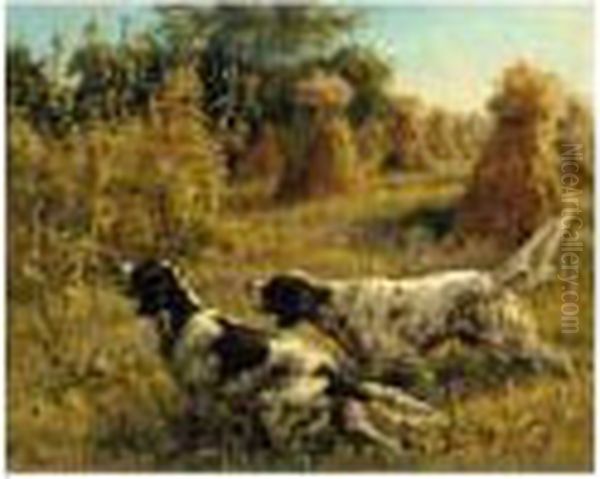 Setters On Point Oil Painting by Edmund Henry Osthaus