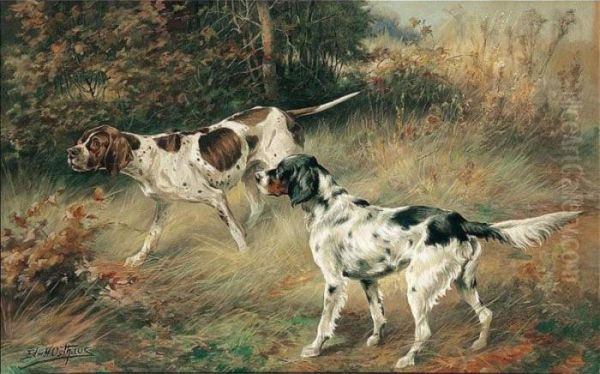 Pointers Oil Painting by Edmund Henry Osthaus