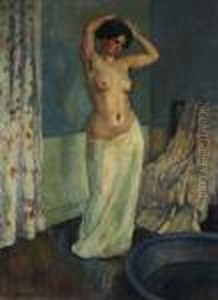 Jeune Femme Oil Painting by Henri Ottmann