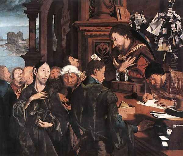 The Calling of Matthew 1536 Oil Painting by Marinus van Reymerswaele