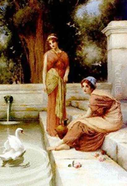 The Marble Pool Oil Painting by Henry Ryland