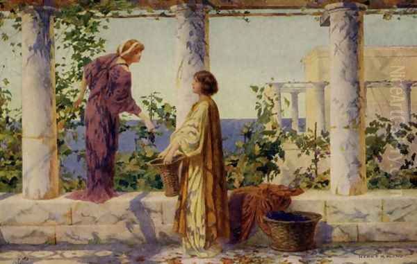 Vine Maidens Oil Painting by Henry Ryland