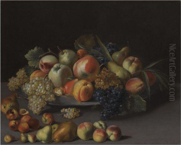 A Still Life With Apples Oil Painting by Jean-Baptiste Oudry